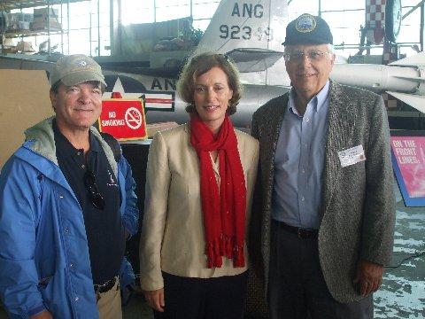 Cold War Tribute Joel Fanelli, Dr. Libby O'Connell and Jullian Esposito.