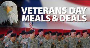 Veteran's Day Meals and Deals